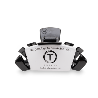 TELETIES - Classic Hair Clip | Med. | Jet Black