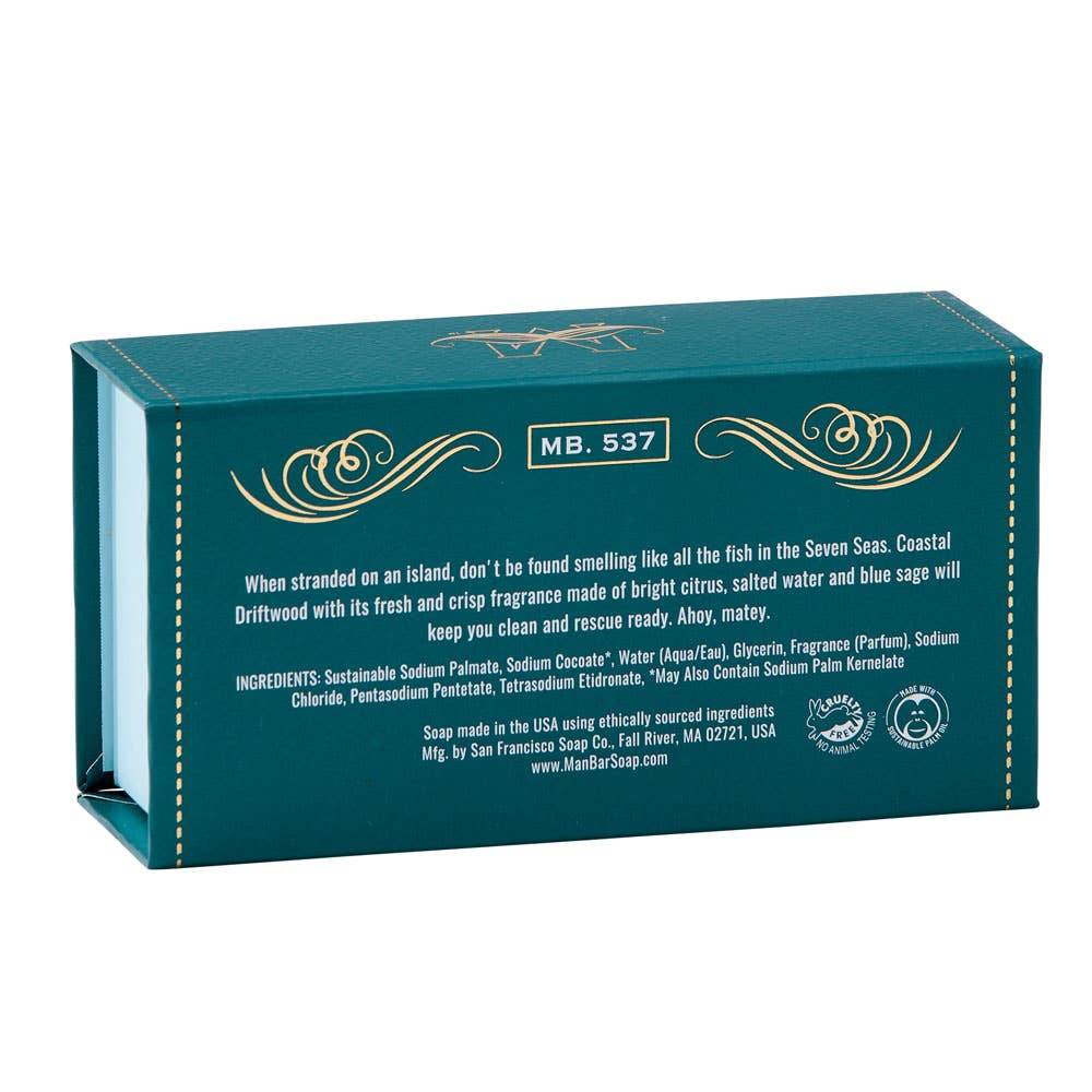 San Francisco Soap / Man Bar Soap - Coastal Driftwood Man Bar