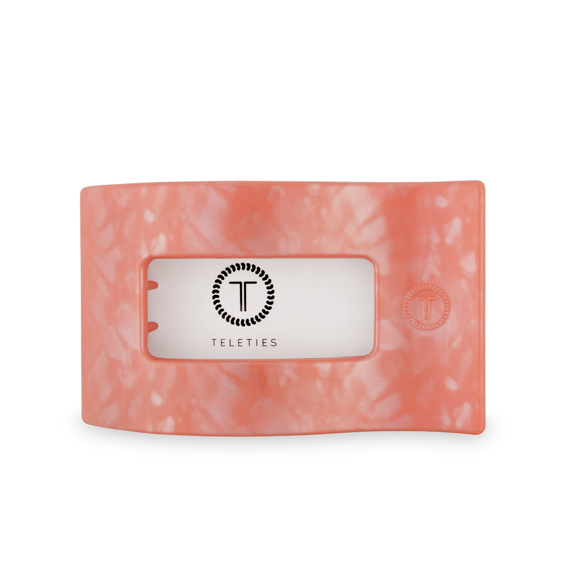 TELETIES - Flat Rectangle Hair Clip | Large | Dreamsicle