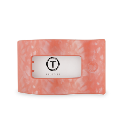 TELETIES - Flat Rectangle Hair Clip | Large | Dreamsicle