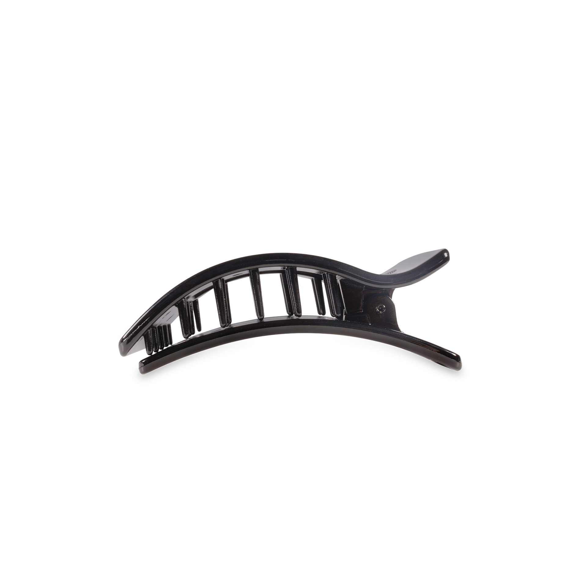 TELETIES - Flat Rectangle Hair Clip | Small | Jet Black