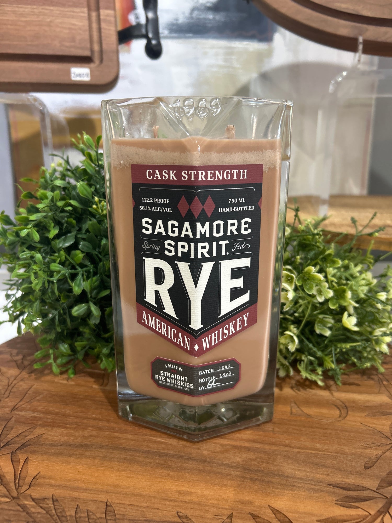 Bourbon Bottle Candle