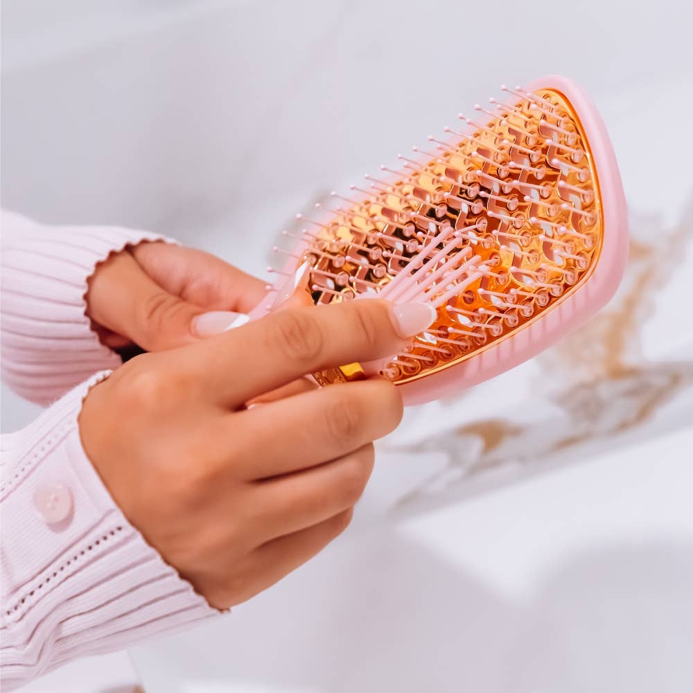 TELETIES - Vented Brush | Full Size | Bubblegum Pink