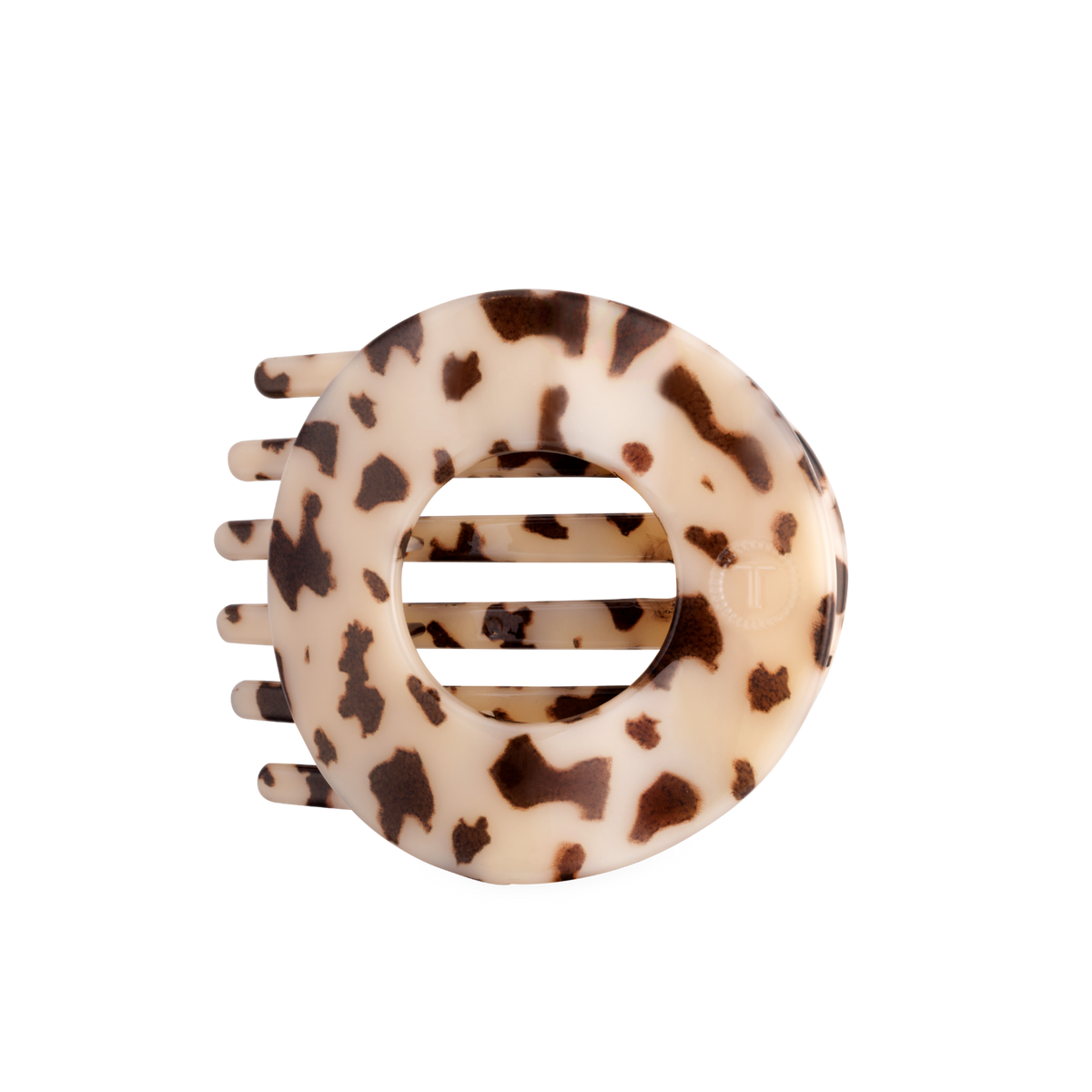TELETIES - Blonde Tortoise | Large | Flat Circle Hair Clip