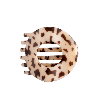 TELETIES - Blonde Tortoise | Large | Flat Circle Hair Clip