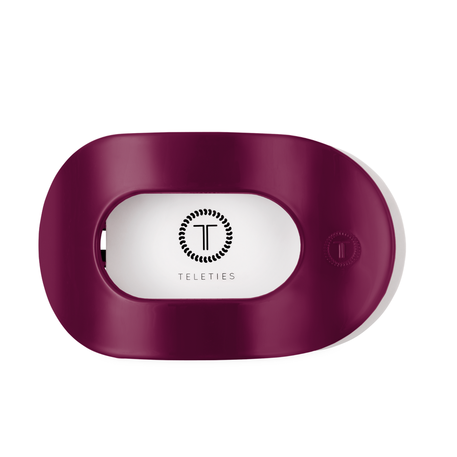 TELETIES - Mulberry Large Flat Round Hair Clip