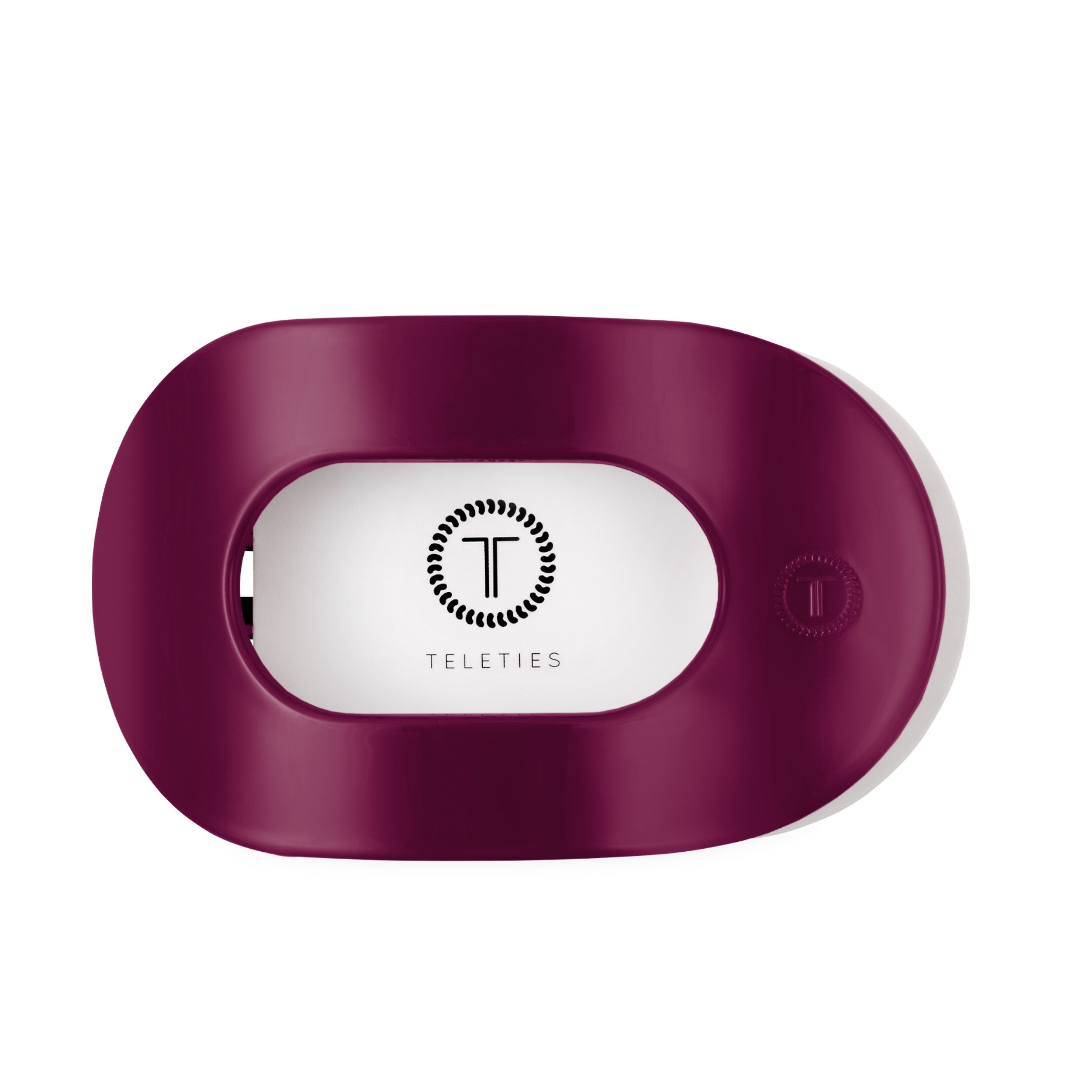 TELETIES - Mulberry Large Flat Round Hair Clip