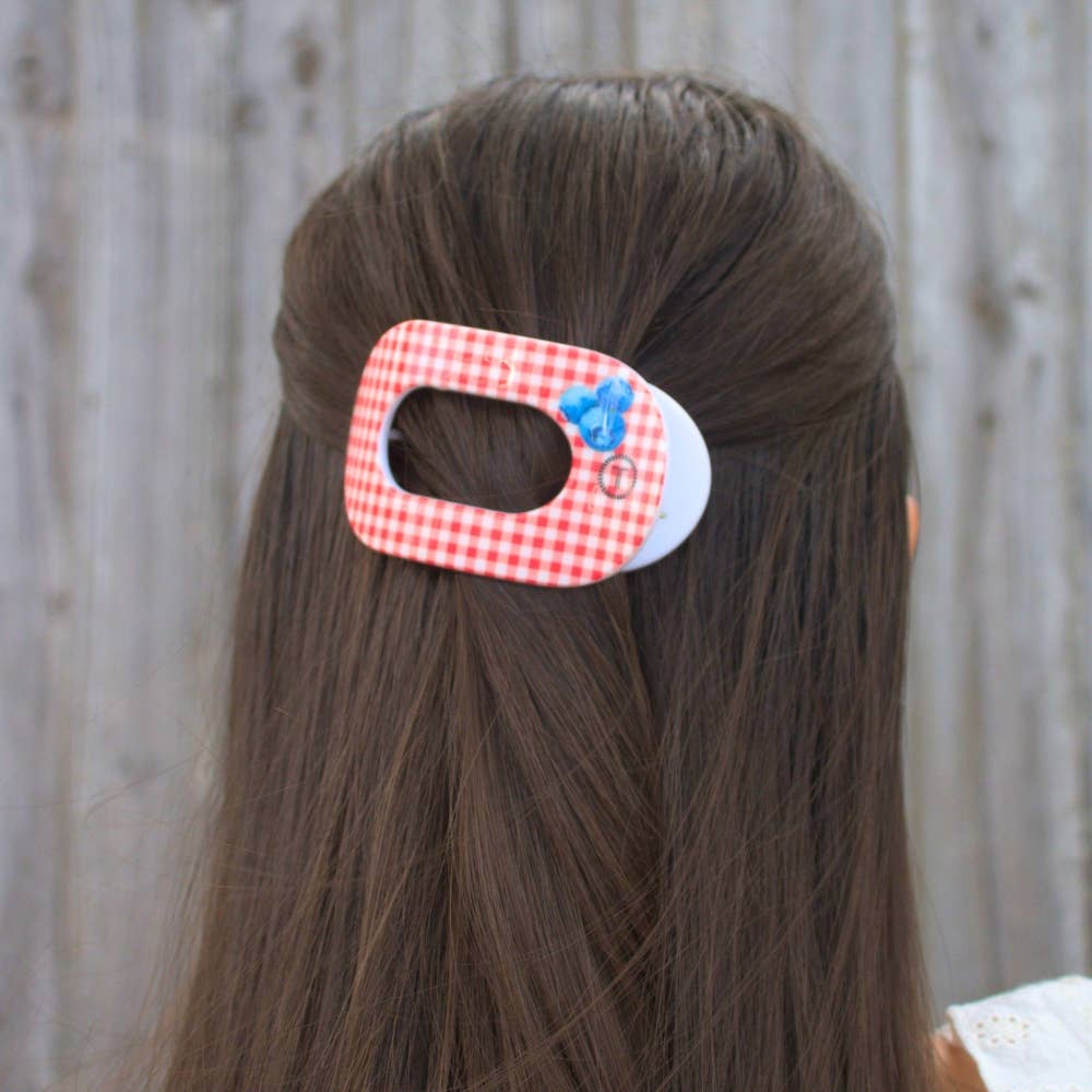 TELETIES - Flat Round Hair Clip | Small | Blueberry Farms