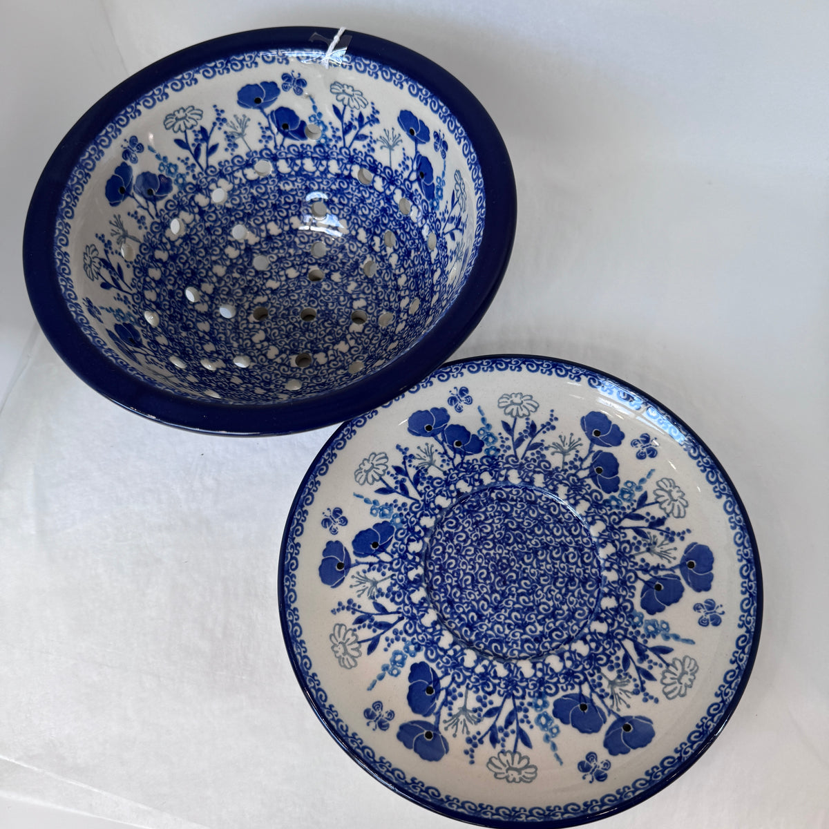 Evening Poppy Berry Bowl w/Saucer