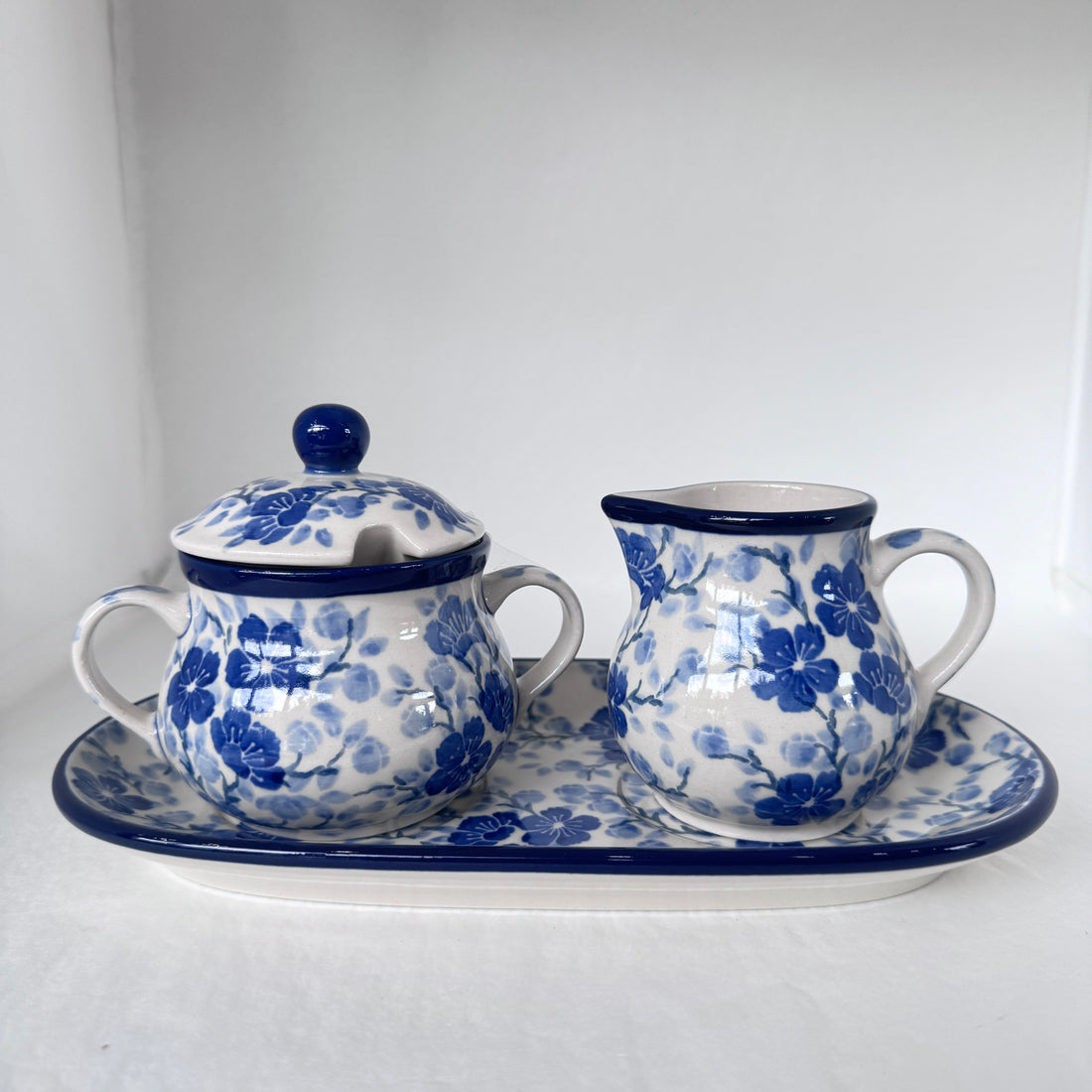 Timeless Blue Creamer &amp; Sugar Set