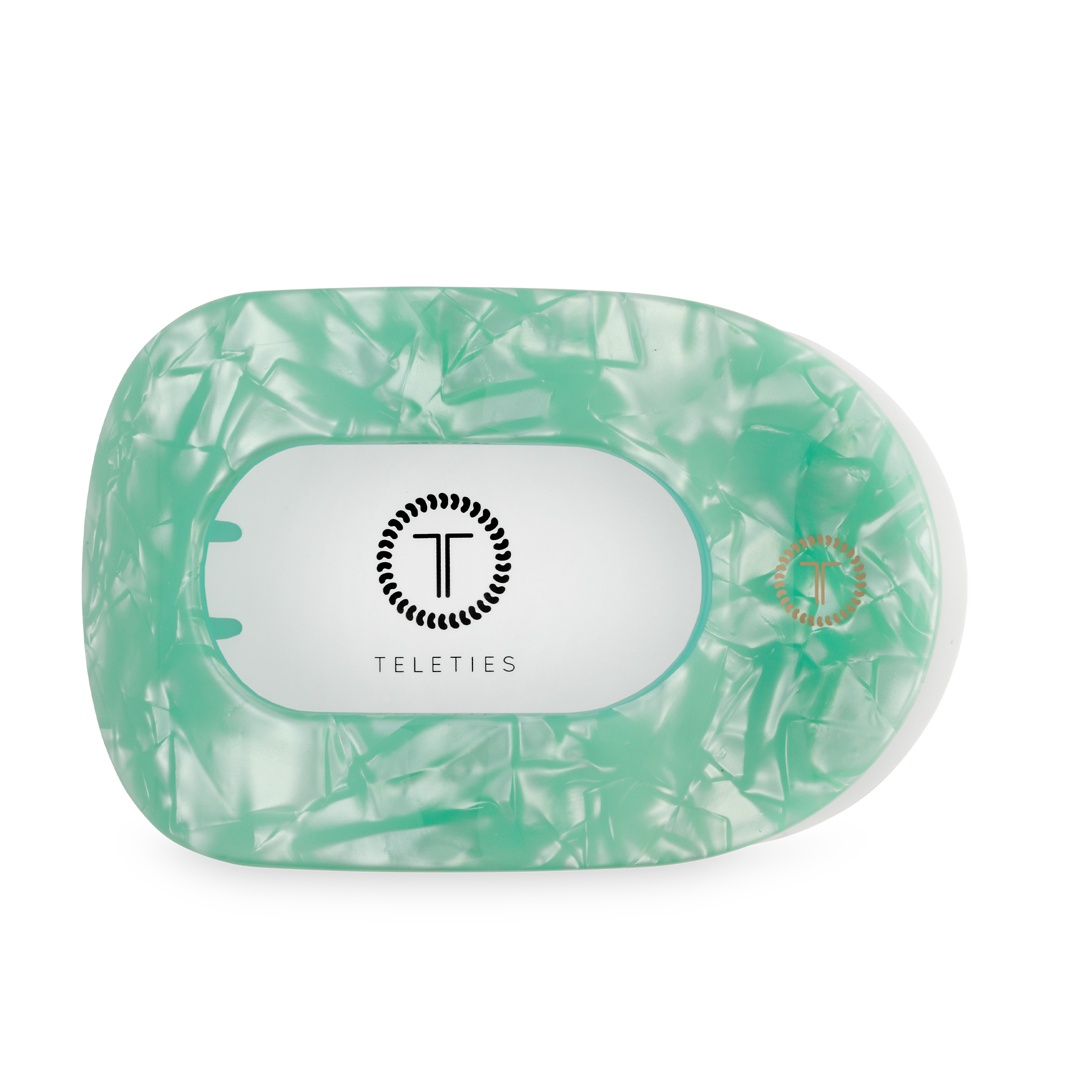 TELETIES - Flat Round Hair Clip | Large | Spring Splash