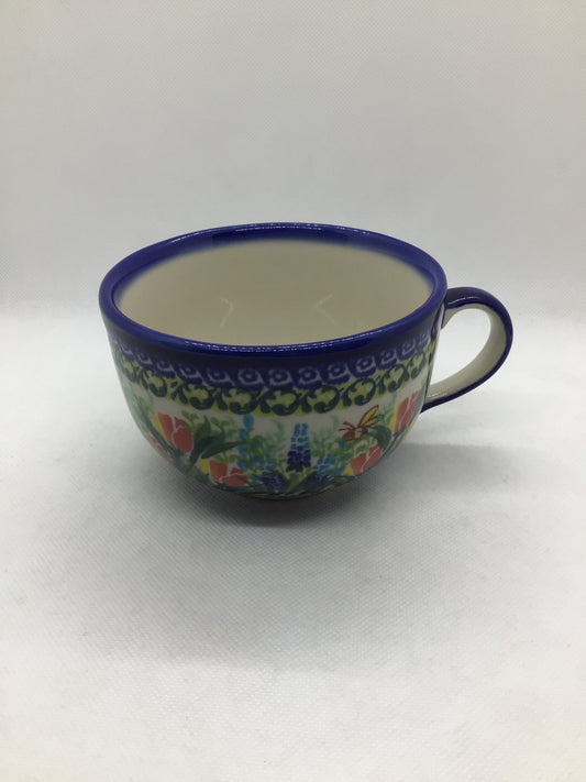 KALICH Tropical Tulips with Bee Latte Mug