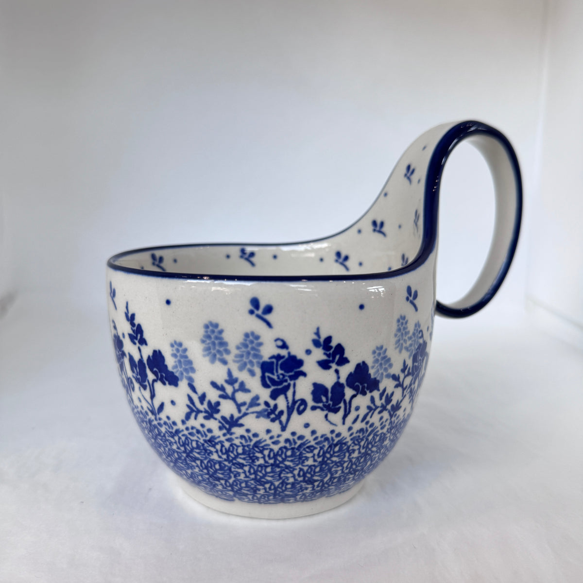 Bluebonnets Bowl w/Loop Handle