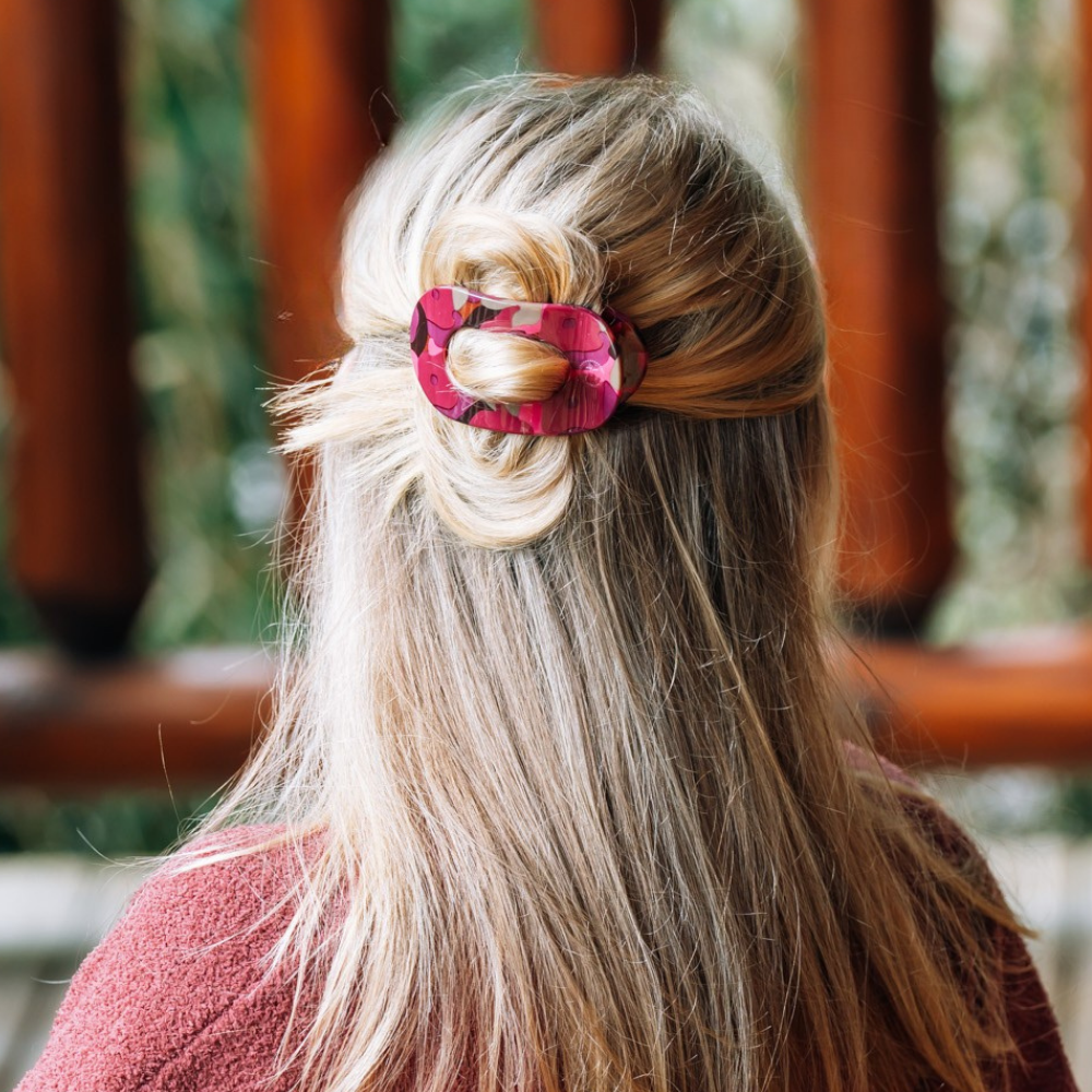 TELETIES - Garden Glam Small Flat Round Hair Clip