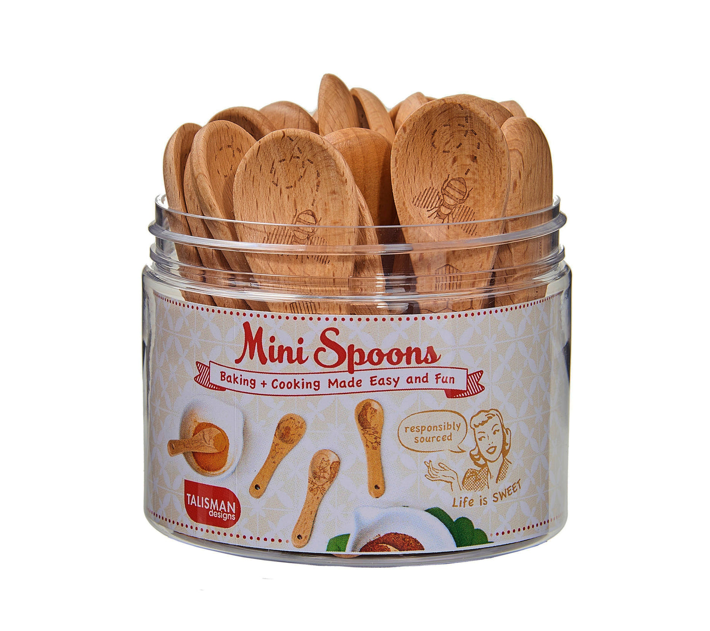 TALISMAN DESIGNS - Beechwood Mini Spoon Bee - 24 Units Display