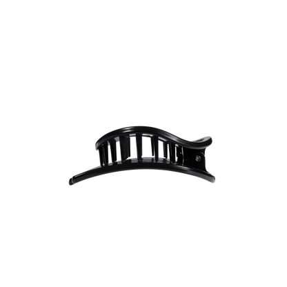 TELETIES - Jet Black | Small | Flat Circle Hair Clip