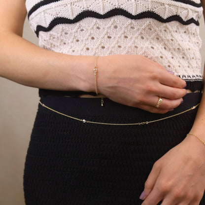 GoldFi - 18k Gold Filled CZ Solitaire  Bracelet