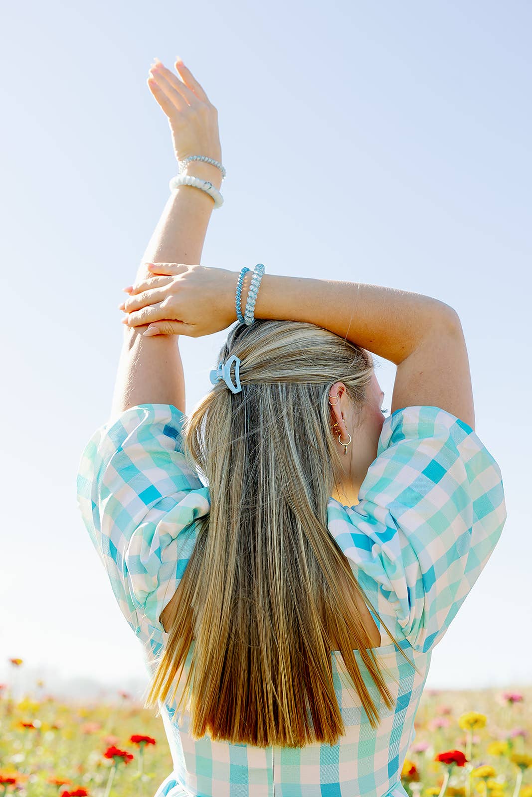 TELETIES - Open Hair Clip | Tiny | Clear Skies