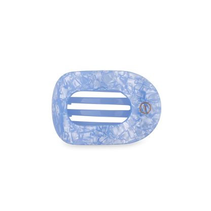 TELETIES - Flat Round Hair Clip | Small | Blue Lagoon