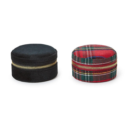 Tartan &amp; Velvet Jewelry Box
