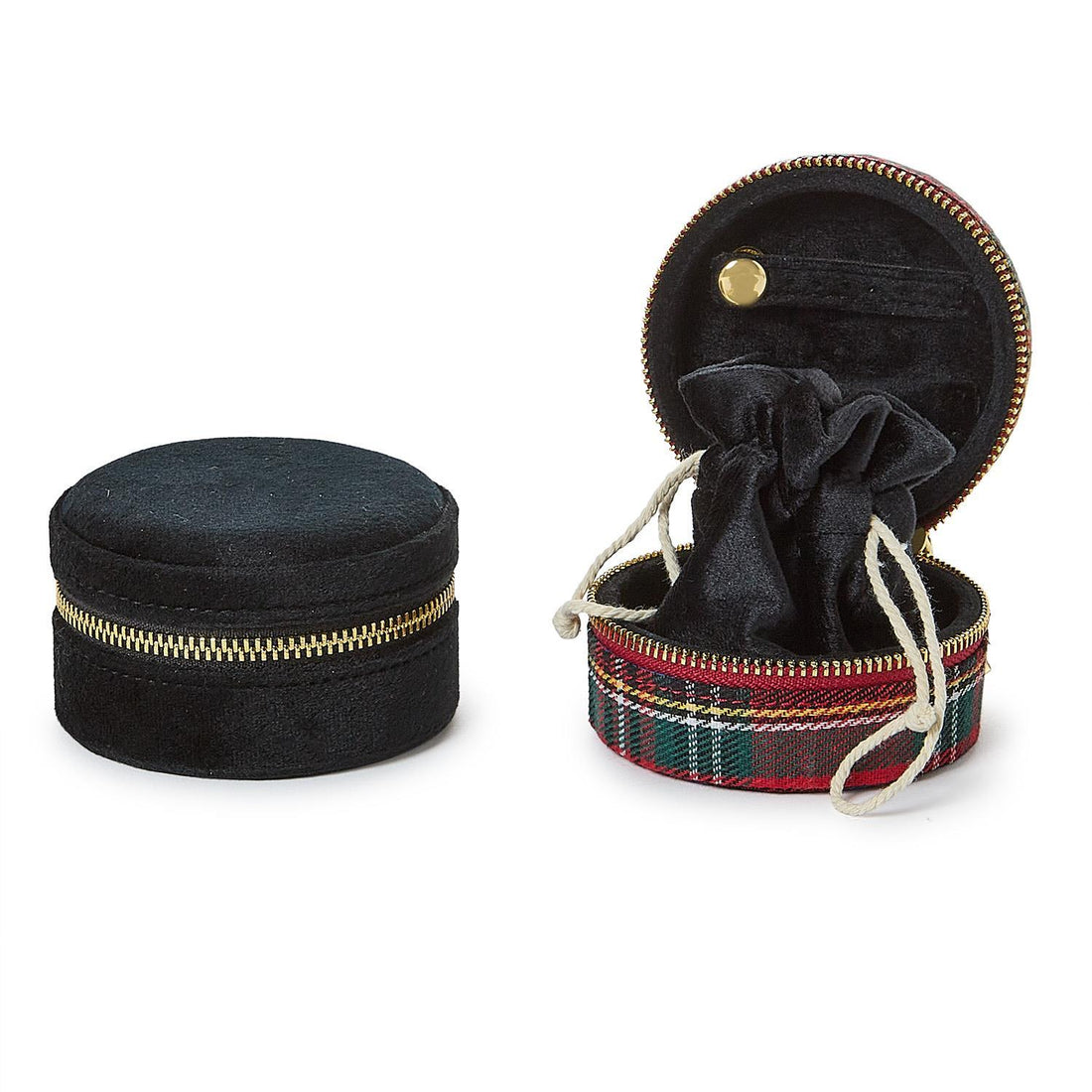 Tartan &amp; Velvet Jewelry Box
