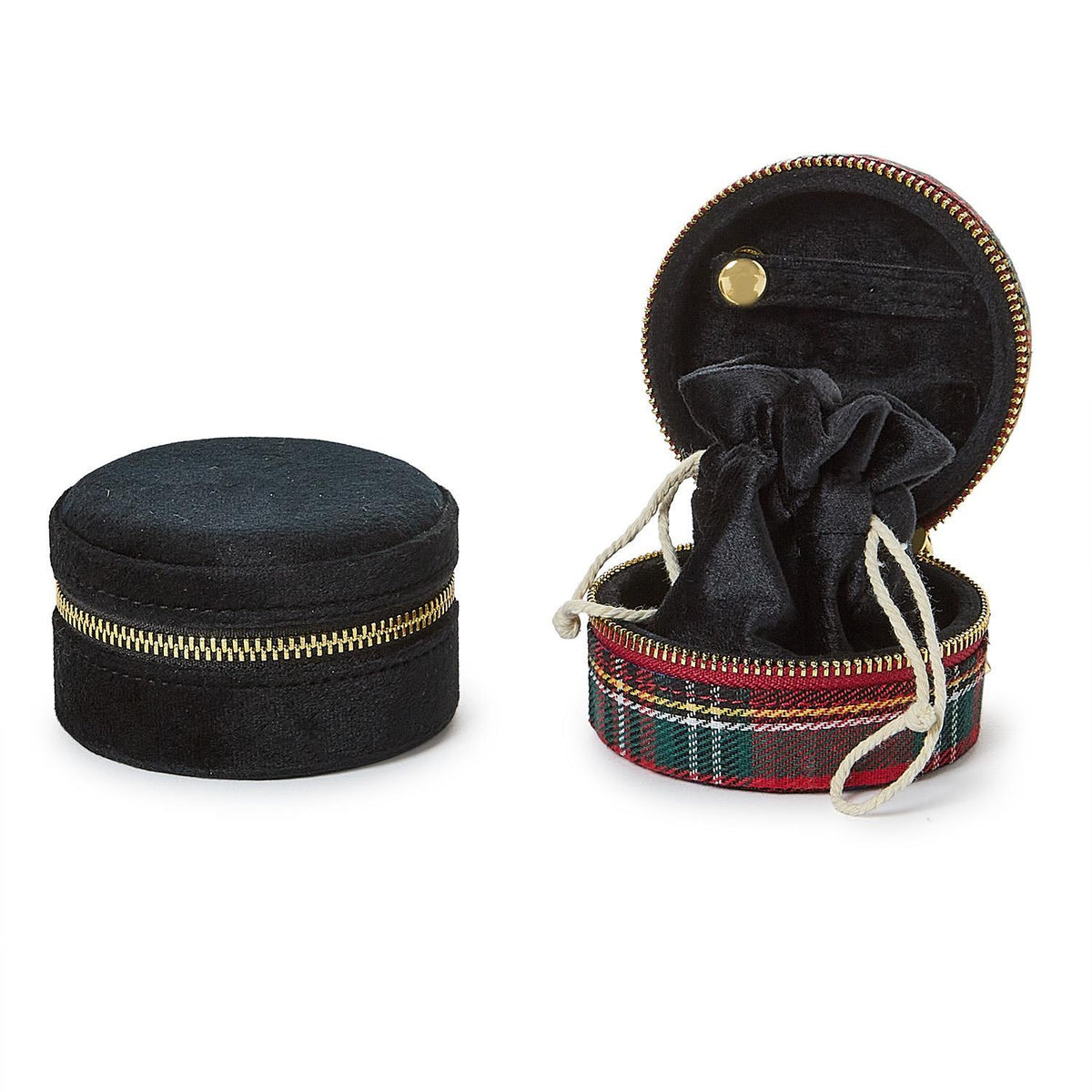 Tartan &amp; Velvet Jewelry Box