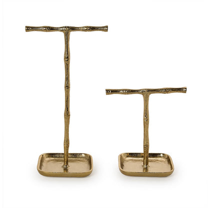 Gold Bamboo Jewelry Stand