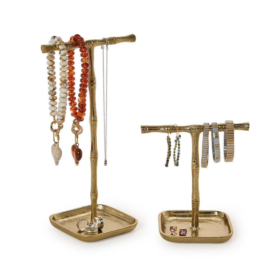 Gold Bamboo Jewelry Stand