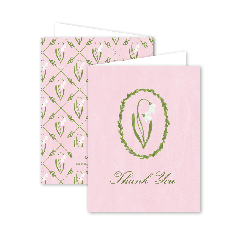 Dogwood Hill - Snowdrop Meadow Pink Thank You