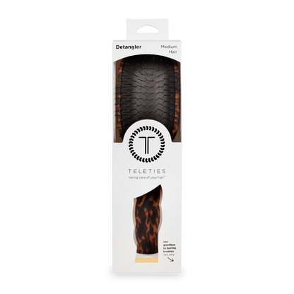 TELETIES - Detangler Hair Brush for Medium Hair - Tortoise