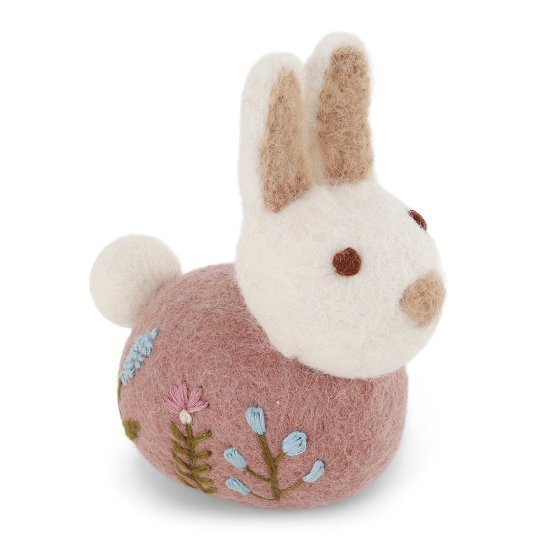 Lavender Bunny with Embroidery