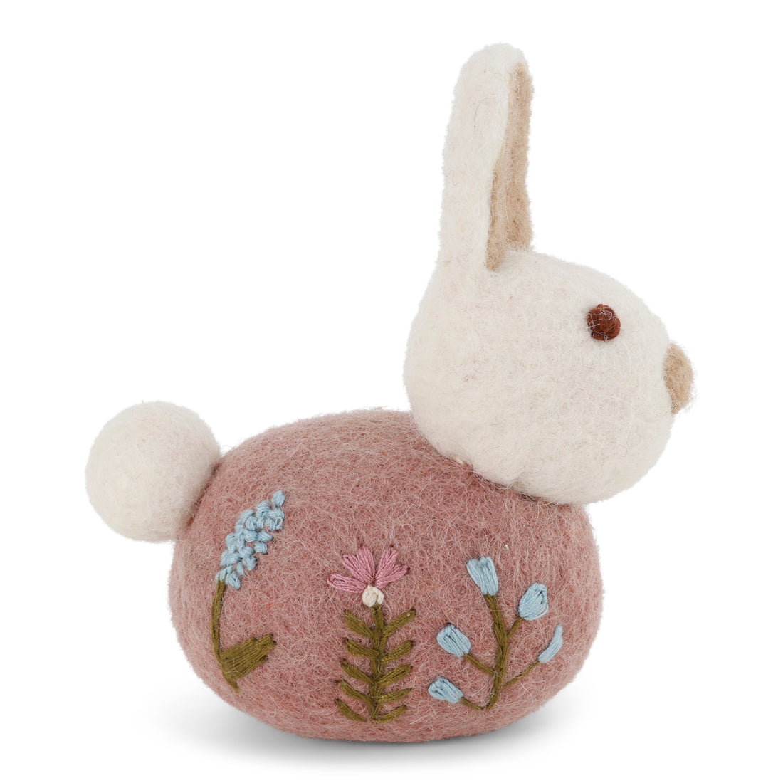 Lavender Bunny with Embroidery