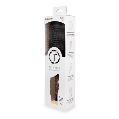 TELETIES - Detangler Brush |Tortoise| Thick