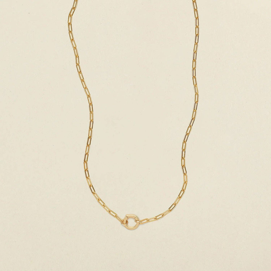 Jude Link Lock Charm Necklace