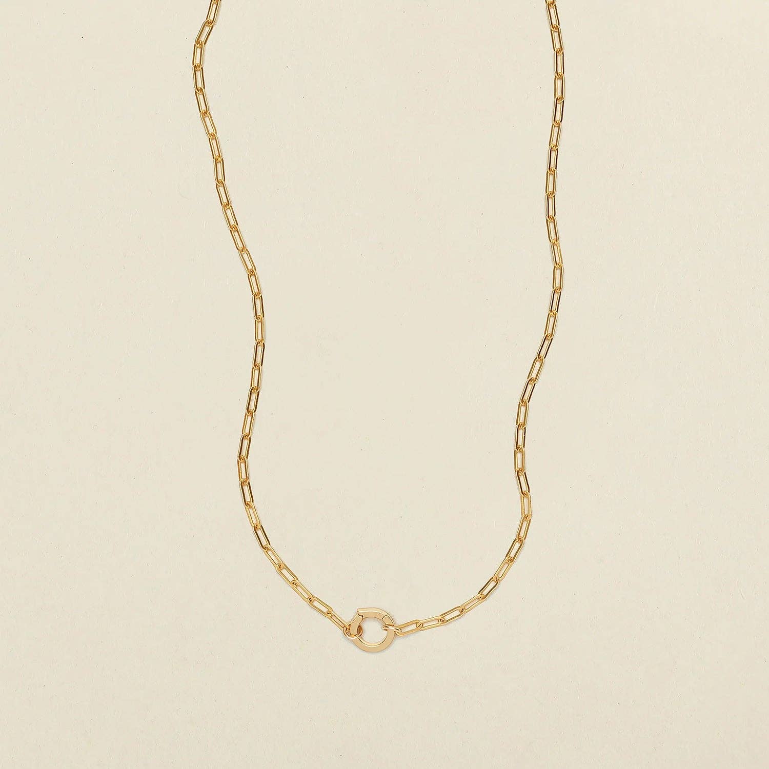 Jude Link Lock Charm Necklace