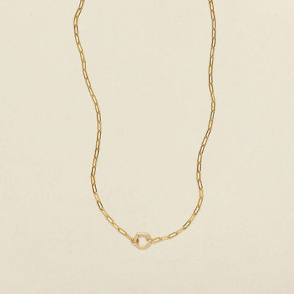 Jude Link Lock Charm Necklace