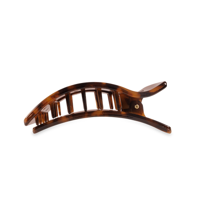 TELETIES - Flat Rectangle Hair Clip | Medium | Tortoise