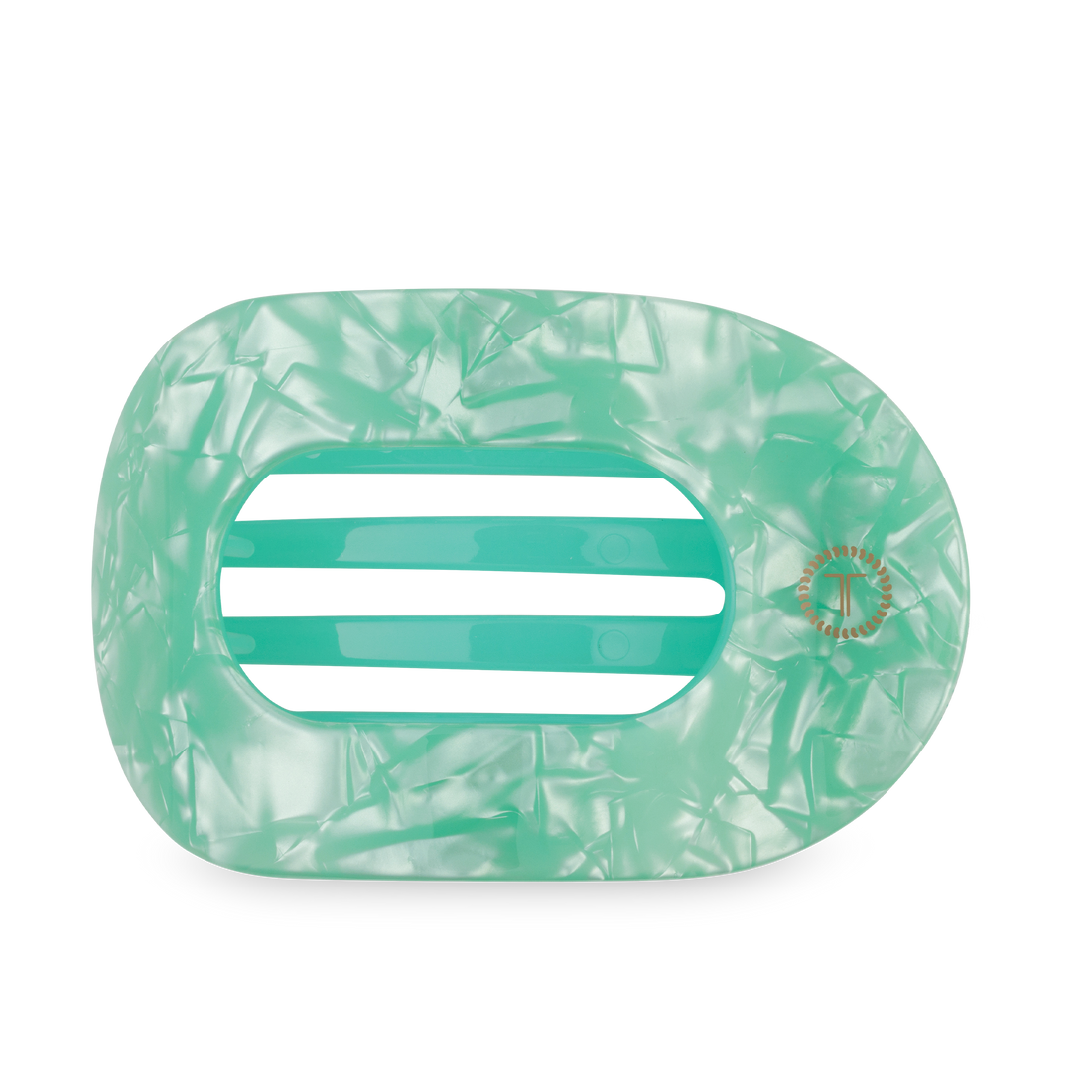 TELETIES - Flat Round Hair Clip | Large | Spring Splash