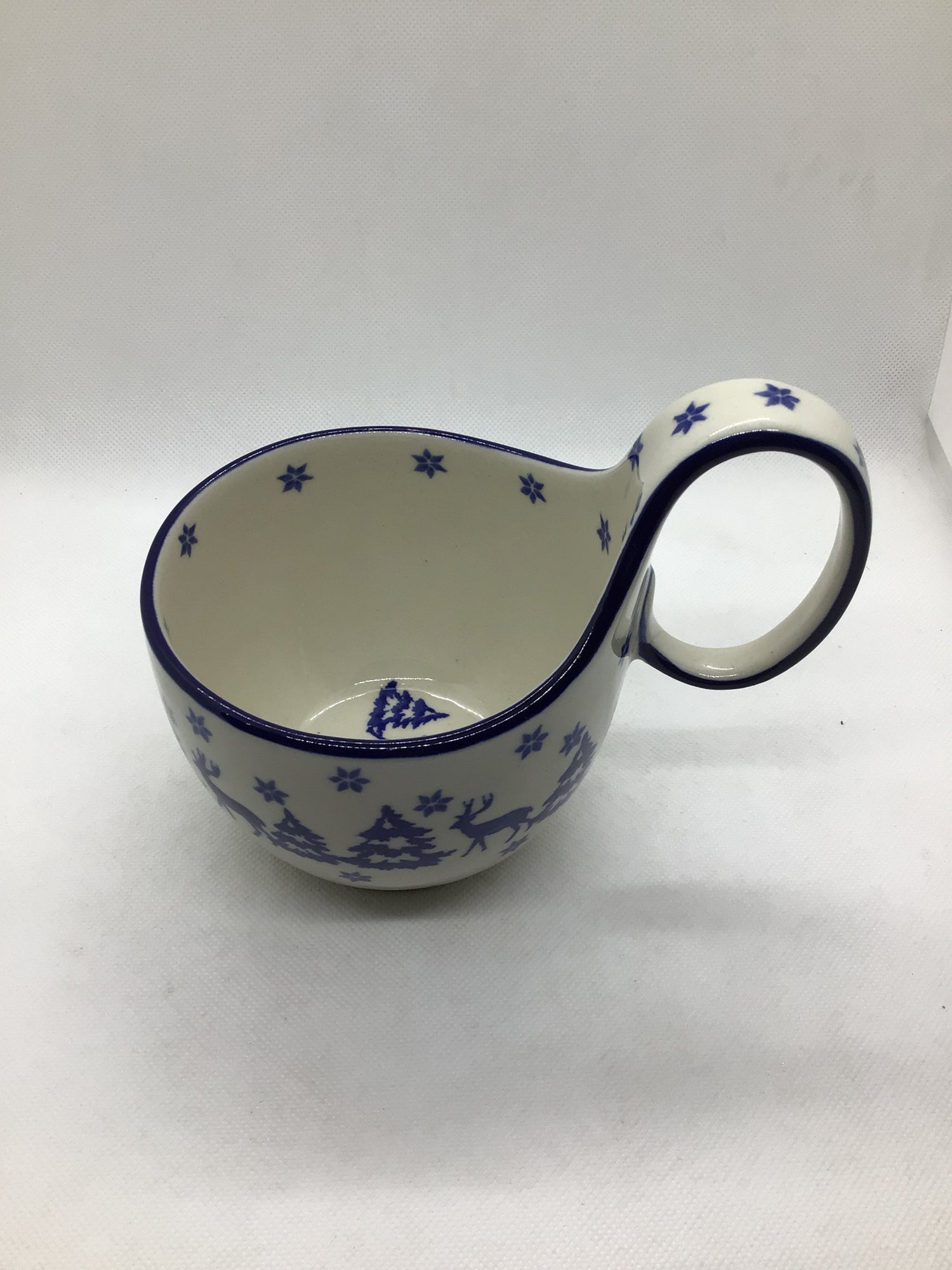 Snowy Pines Bowl w/Loop Handle