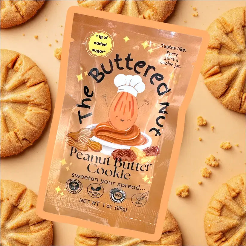 The Buttered Nut - Peanut Butter Cookie nut butter Squeeze Packs