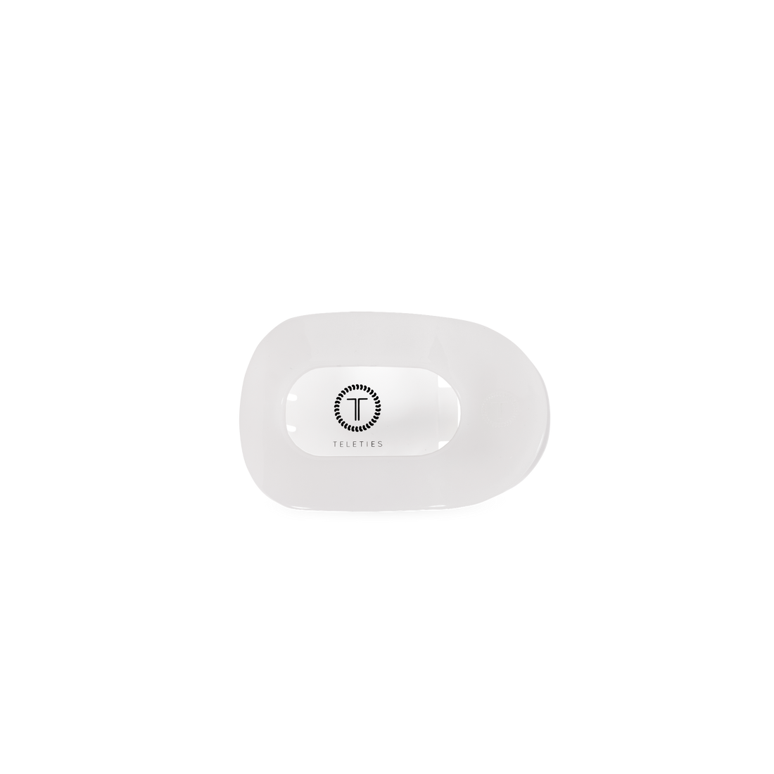 TELETIES - Coconut White | Tiny | Flat Round Clip