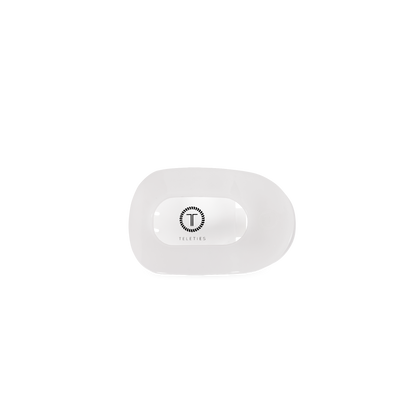 TELETIES - Coconut White | Tiny | Flat Round Clip