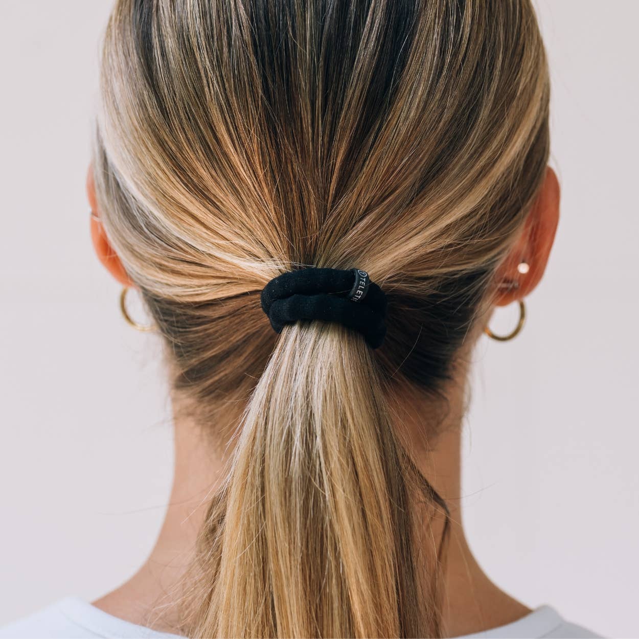 TELETIES - Nylon Hair Ties | Small | Jet Black