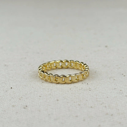 GoldFi - 18k Gold Filled 2.5mm Cuban Chain Ring