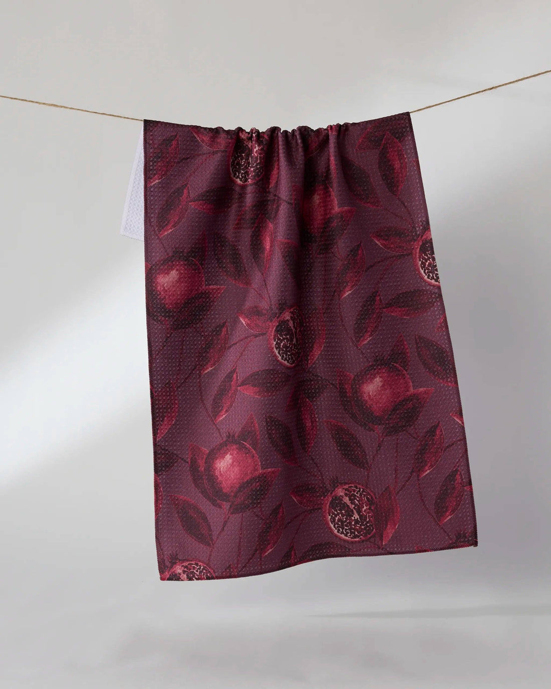 Geometry - Rich Garnet Tea Towel