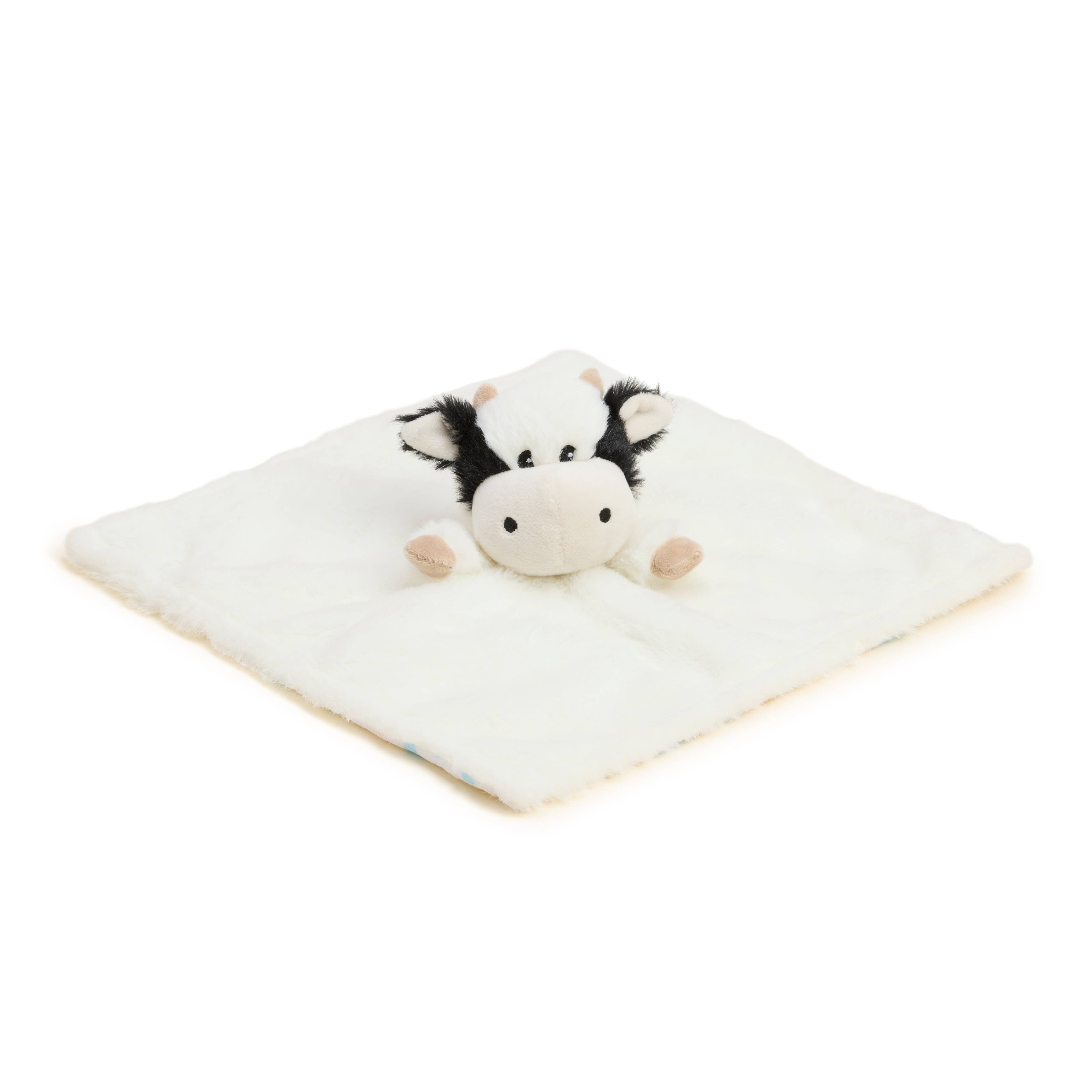 Warmies - Lavender Scented Plush - Gifts - Fall - Black and White Cow Lovey Blanket Warmies