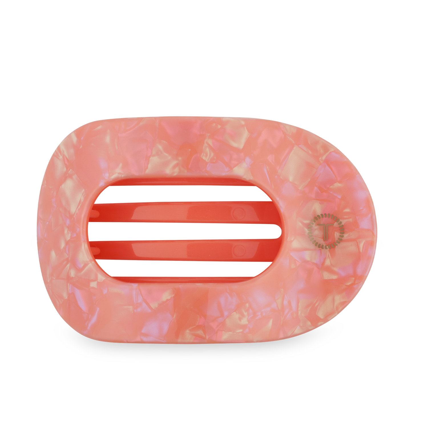 TELETIES - Flat Round Hair Clip | Large | Dreamsicle