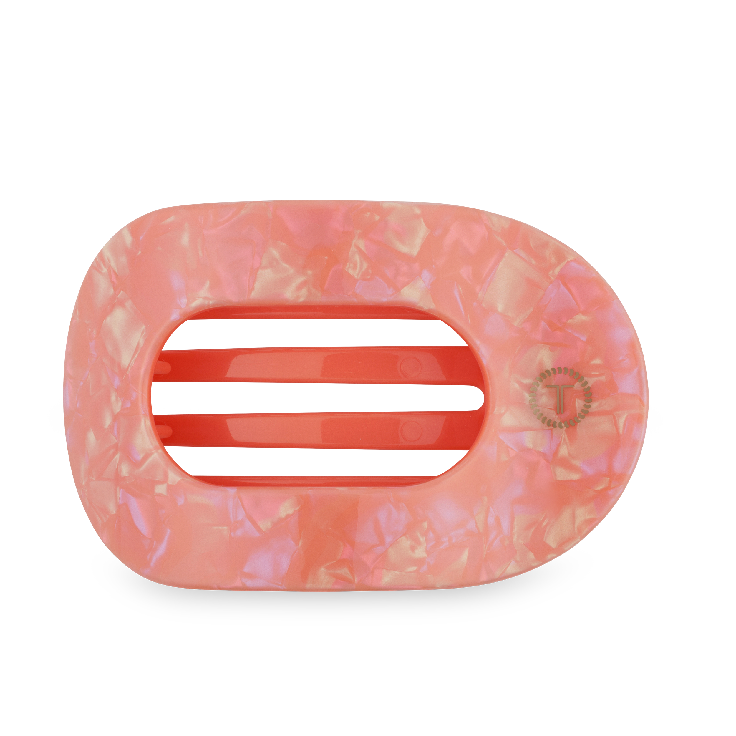 TELETIES - Flat Round Hair Clip | Large | Dreamsicle