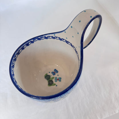 Dutch Iris Bowl w/Loop Handle