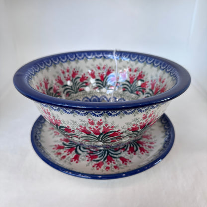 Crimson Bell Berry Bowl w/Saucer